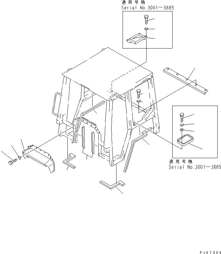 Схема запчастей Komatsu D37E-5 - КАБИНА ROPS (ЭЛЕМЕНТЫ КРЕПЛЕНИЯ) (/)                 (REGULATION OF ЕС DYNAMIC NOISE) КАБИНА ОПЕРАТОРА И СИСТЕМА УПРАВЛЕНИЯ