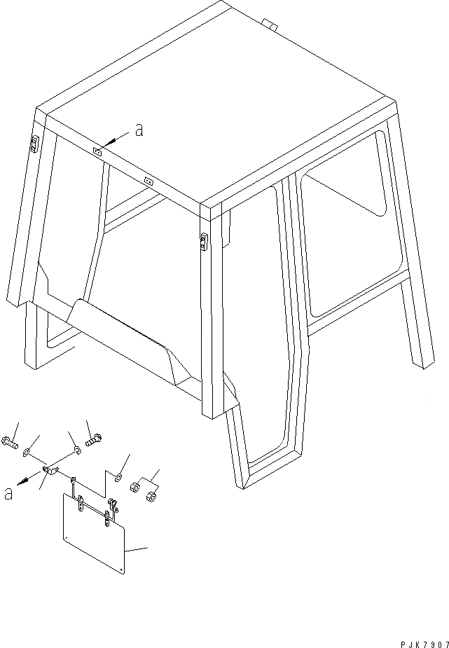 Схема запчастей Komatsu D37E-5 - КАБИНА ROPS (КОЗЫРЕК ОТ СОЛНЦА.) (REGULATION OF ЕС DYNAMIC NOISE)(№9-) КАБИНА ОПЕРАТОРА И СИСТЕМА УПРАВЛЕНИЯ