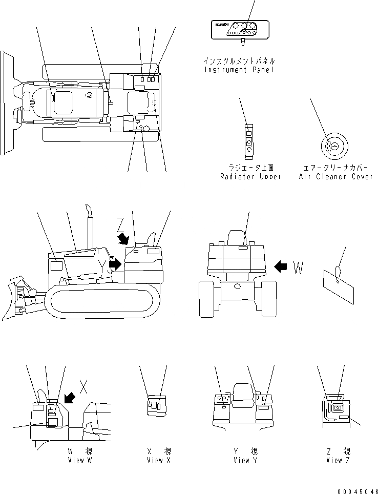 Схема запчастей Komatsu D37E-5 - МАРКИРОВКА (ИНДОНЕЗИЯ)(№7-) МАРКИРОВКА