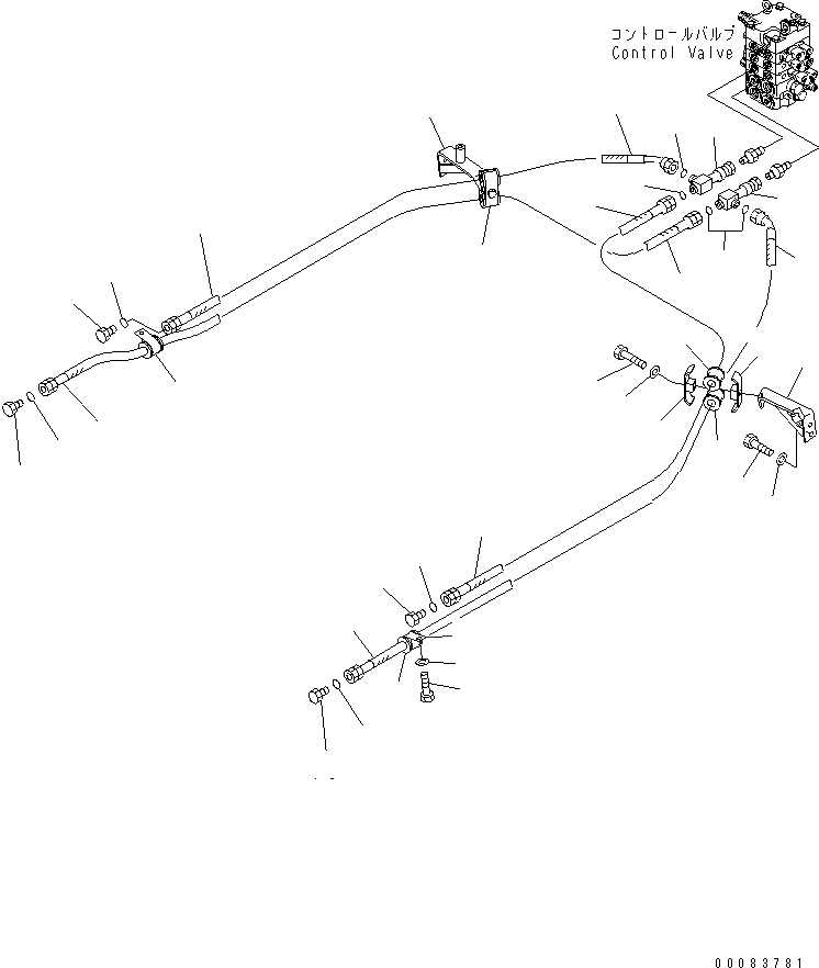 Схема запчастей Komatsu D37EX-21A - ЛИНИЯ ГИДРОЦИЛИНДРА ПОДЪЕМА (ШЛАНГИ) (PROVISION ДЛЯ IN PAT DOZER) ГИДРАВЛИКА