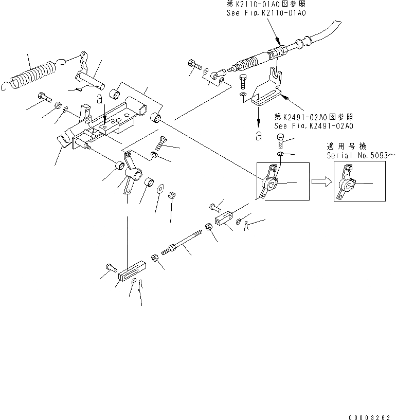 Схема запчастей Komatsu D37EX-21 - УПРАВЛ-Е ПОДАЧ. ТОПЛИВА (/) КАБИНА ОПЕРАТОРА И СИСТЕМА УПРАВЛЕНИЯ