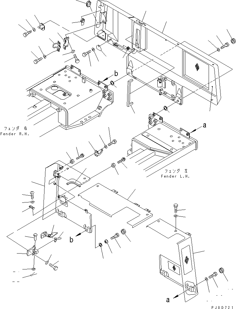 Схема запчастей Komatsu D37EX-21 - ЗАДН. КРЫШКА (ДЛЯ КОНДИЦ.DTIONER) (ДЛЯ РЫХЛИТЕЛЬ) ЧАСТИ КОРПУСА