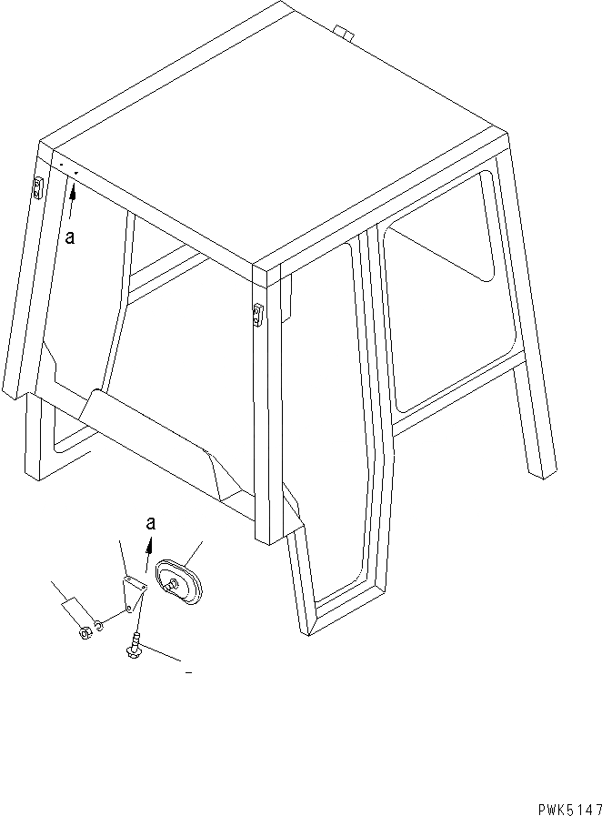 Схема запчастей Komatsu D37PG-5A - ЗЕРКАЛО В КАБИНЕ (С СТАЛЬНАЯ КАБИНА) КАБИНА ОПЕРАТОРА И СИСТЕМА УПРАВЛЕНИЯ