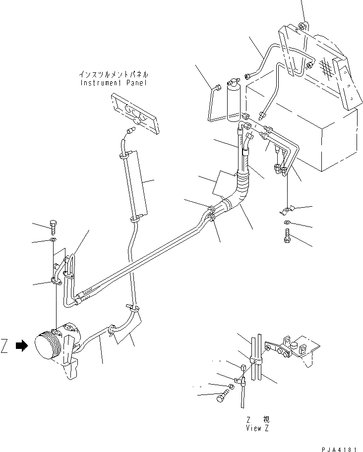 Схема запчастей Komatsu D37PG-5A - КОНДИЦ. ВОЗДУХА (ЛИНИЯ КОМПРЕССОРА) (/) (ДЛЯ ЯПОН.) КАБИНА ОПЕРАТОРА И СИСТЕМА УПРАВЛЕНИЯ