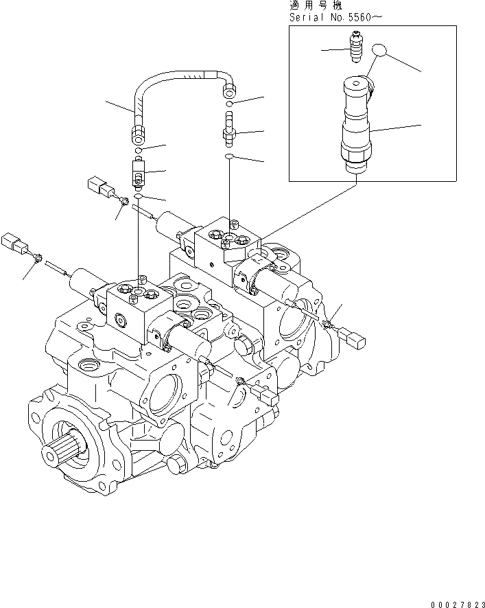 Схема запчастей Komatsu D37PX-21A - HST НАСОС (/) ОСНОВН. КОМПОНЕНТЫ И РЕМКОМПЛЕКТЫ