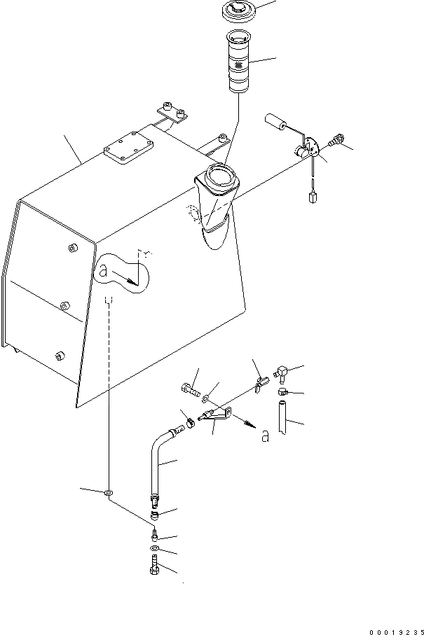 Схема запчастей Komatsu D39EX-21A - ТОПЛИВН. БАК. ТОПЛИВН. БАК. AND КОМПОНЕНТЫ