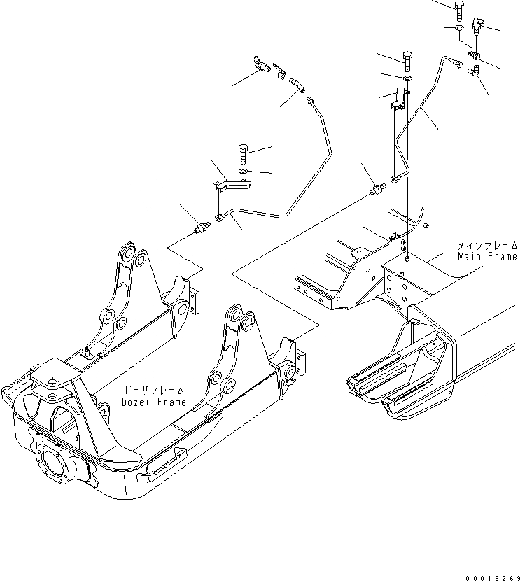 Схема запчастей Komatsu D39EX-21A - DOZER МАСЛ. ЛИНИЯ ГИДРАВЛИКА