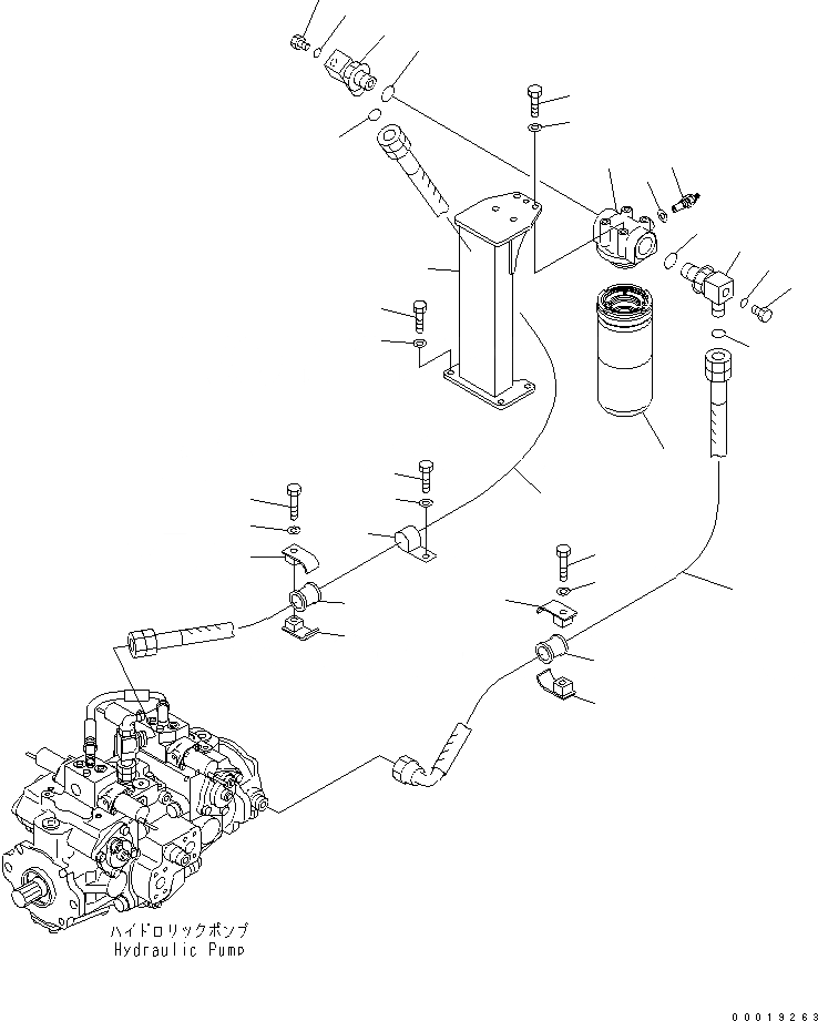 Схема запчастей Komatsu D39EX-21A-M - PPC ЛИНИЯ (ПОДАЧА ФИЛЬТР.) ГИДРАВЛИКА