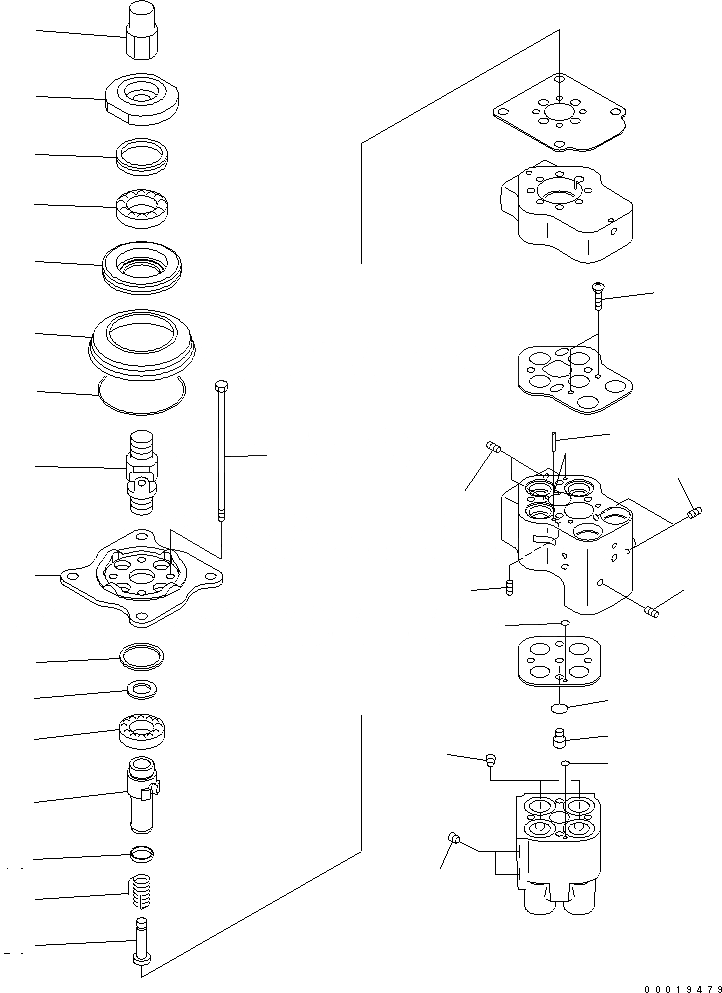 Схема запчастей Komatsu D39EX-21A-M - КЛАПАН PPC(/) ОСНОВН. КОМПОНЕНТЫ И РЕМКОМПЛЕКТЫ