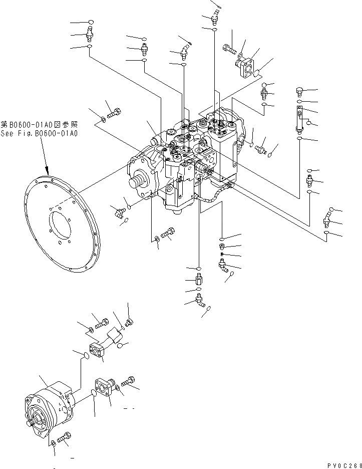 Схема запчастей Komatsu D39PX-21 - ГИДР. НАСОС. ГИДРАВЛИКА