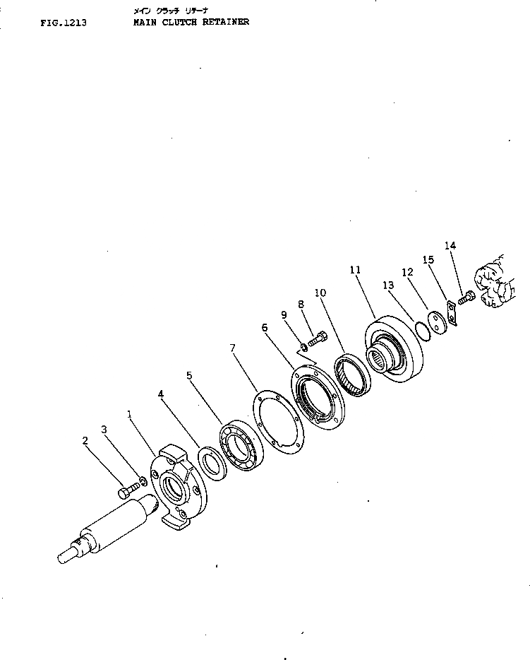 Схема запчастей Komatsu D40F-3 - ОСНОВН. МУФТА RETAINER ОСНОВН. МУФТА И ТРАНСМИССИЯ
