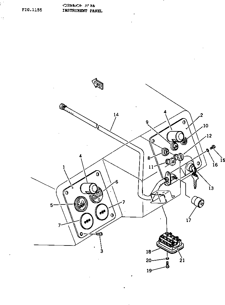 Схема запчастей Komatsu D41A-3 - ПАНЕЛЬ ПРИБОРОВ (REGULATION OF EC INCLUSION)(№78-) ОПЦИОННЫЕ КОМПОНЕНТЫ