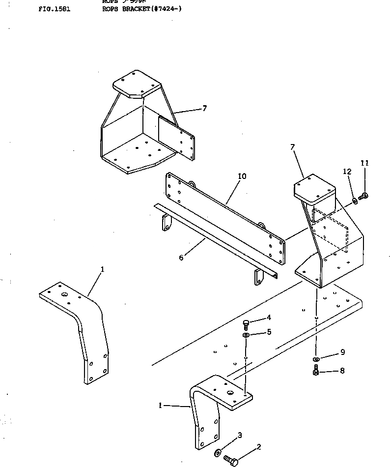 Схема запчастей Komatsu D41E-3A - ROPS КОРПУС (REGULATION OF EC INCLUSION)(№78-) ОПЦИОННЫЕ КОМПОНЕНТЫ