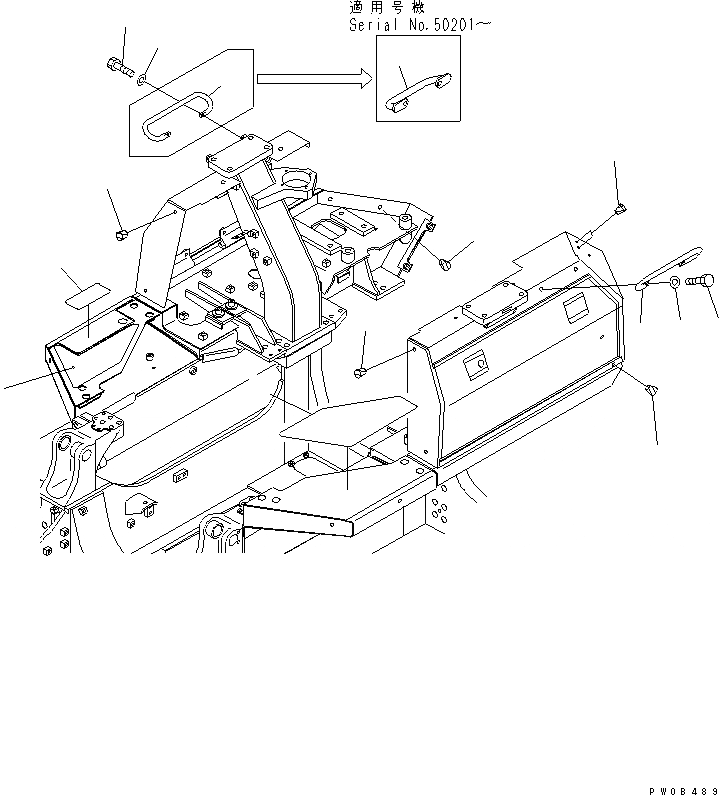 Схема запчастей Komatsu D41E-6K - ЗАДН. ЧАСТИ КОРПУСА (HANDIE И ЗАГЛУШКА) (С ROPS) ЧАСТИ КОРПУСА