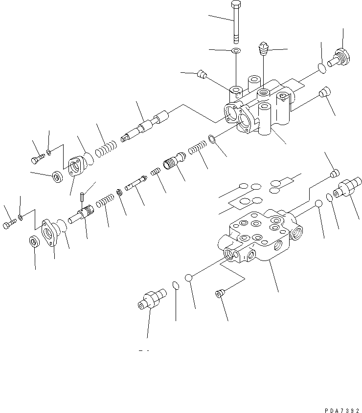 Схема запчастей Komatsu D41E-6 - СИЛОВАЯ ЛИНИЯ (ТОРМОЗНОЙ КЛАПАН) СИЛОВАЯ ПЕРЕДАЧА И КОНЕЧНАЯ ПЕРЕДАЧА