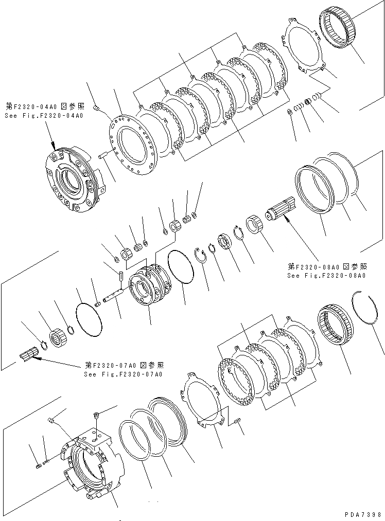 Схема запчастей Komatsu D41E-6 - ТРАНСМИССИЯ (3 И ПЕРЕД. МУФТА) СИЛОВАЯ ПЕРЕДАЧА И КОНЕЧНАЯ ПЕРЕДАЧА