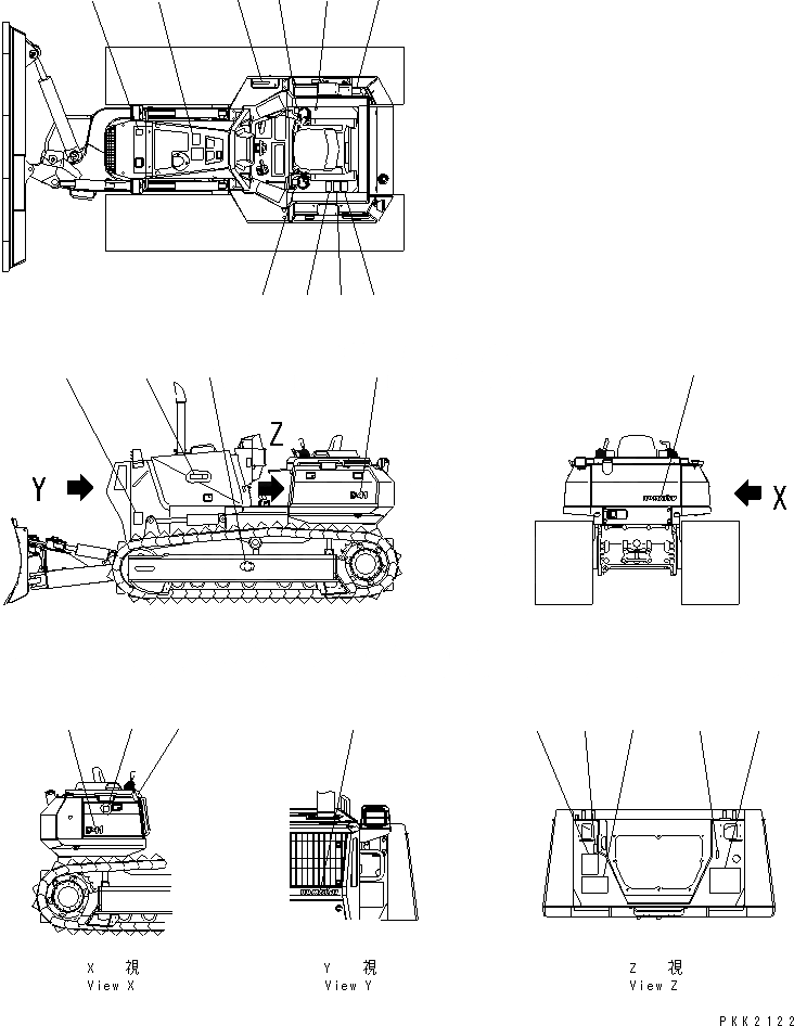 Схема запчастей Komatsu D41E-6 - МАРКИРОВКА (ЯПОН.) МАРКИРОВКА