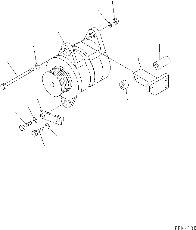 Схема запчастей Komatsu D41E-6T - КРЕПЛЕНИЕ ГЕНЕРАТОРА (A) (ДЛЯ TОБОД КОЛЕСАMING DOZER) КОМПОНЕНТЫ ДВИГАТЕЛЯ