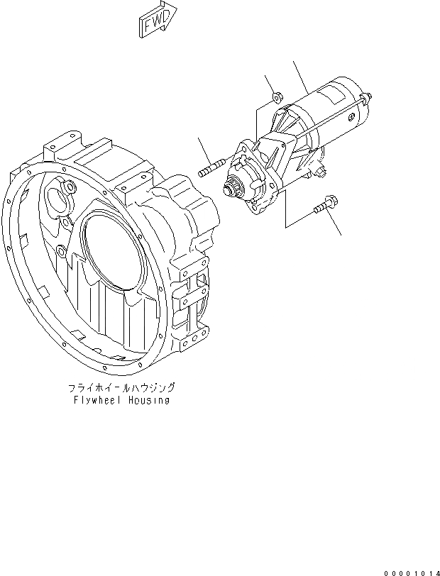 Схема запчастей Komatsu D41E-BB-6C - ДВИГАТЕЛЬ STARTER КОМПОНЕНТЫ ДВИГАТЕЛЯ