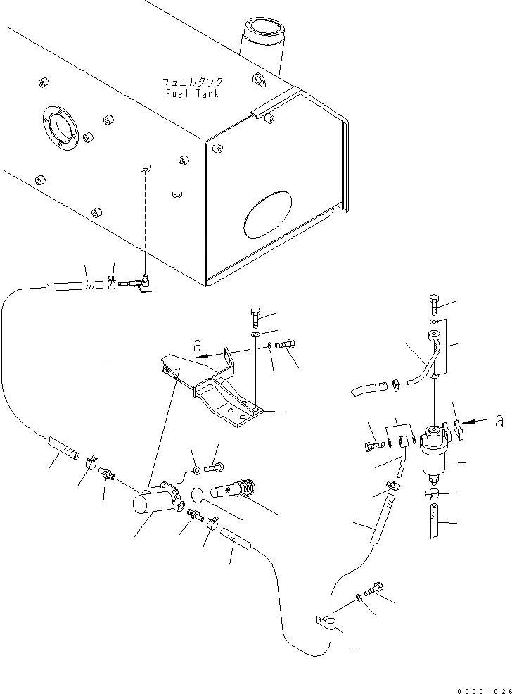 Схема запчастей Komatsu D41E-BB-6C - ДОПОЛН. ТОПЛИВН. ФИЛЬТР И ВОДООТДЕЛИТЕЛЬ ТОПЛИВН. БАК. AND КОМПОНЕНТЫ