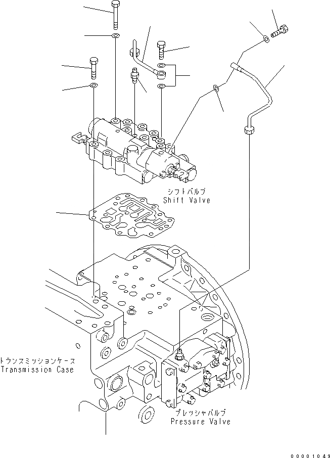 Схема запчастей Komatsu D41E-BB-6C - ТРАНСМИССИЯ (SHITF КЛАПАН КРЕПЛЕНИЕ И КЛАПАН ТРУБЫ) СИЛОВАЯ ПЕРЕДАЧА И КОНЕЧНАЯ ПЕРЕДАЧА