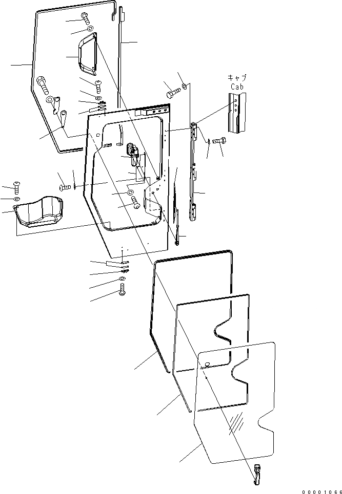 Схема запчастей Komatsu D41E-BB-6C - КАБИНА (ДВЕРЬ) (ДЕМПФЕР¤ ОКНА¤ ДВОРНИКИ) КАБИНА ОПЕРАТОРА И СИСТЕМА УПРАВЛЕНИЯ