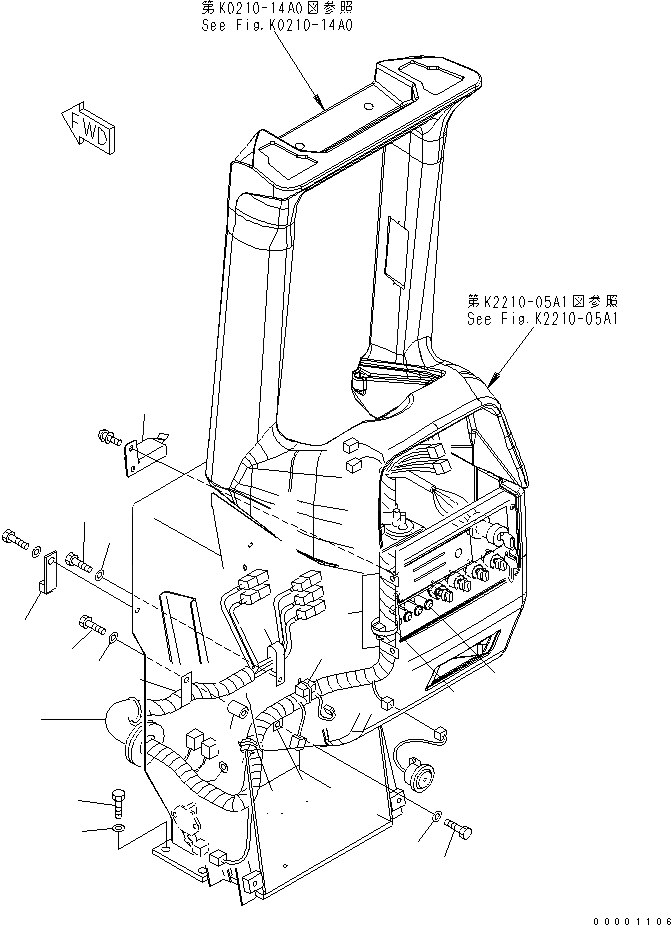 Схема запчастей Komatsu D41E-BB-6C - ПРИБОРНАЯ ПАНЕЛЬ (КАБИНА) (С ВОЗД.-CONDITIONER) (ЭЛЕКТРОПРОВОДКА И ОСВЕЩЕНИЕ) КАБИНА ОПЕРАТОРА И СИСТЕМА УПРАВЛЕНИЯ