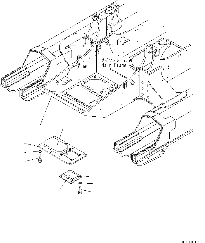 Схема запчастей Komatsu D41E-BB-6C - КРЫШКА(С ПЕРЕДН. КРЮК) (REGULATION OF ЕС DYNAMIC NOISE) ЧАСТИ КОРПУСА