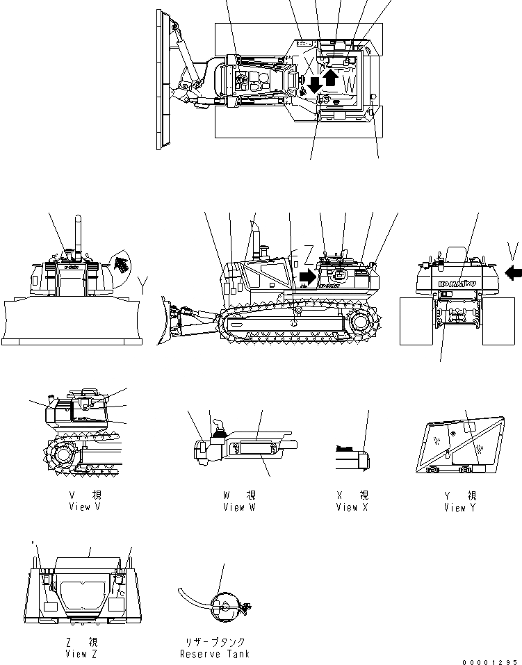 Схема запчастей Komatsu D41E-BB-6C - МАРКИРОВКА (АНГЛ.) МАРКИРОВКА