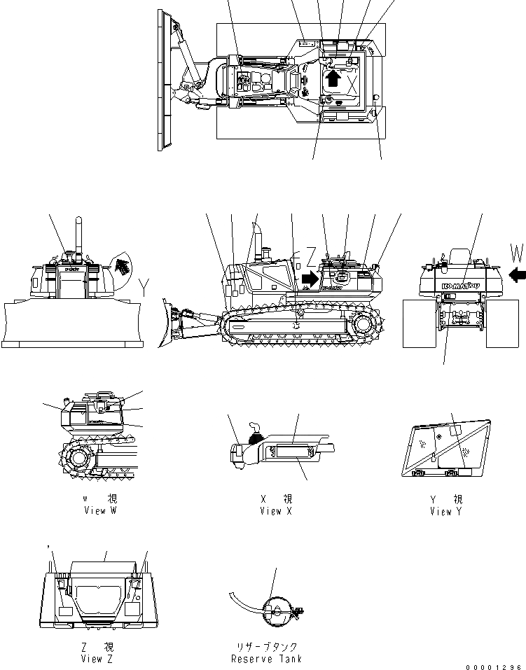 Схема запчастей Komatsu D41E-BB-6C - МАРКИРОВКА (ИСПАНИЯ) МАРКИРОВКА