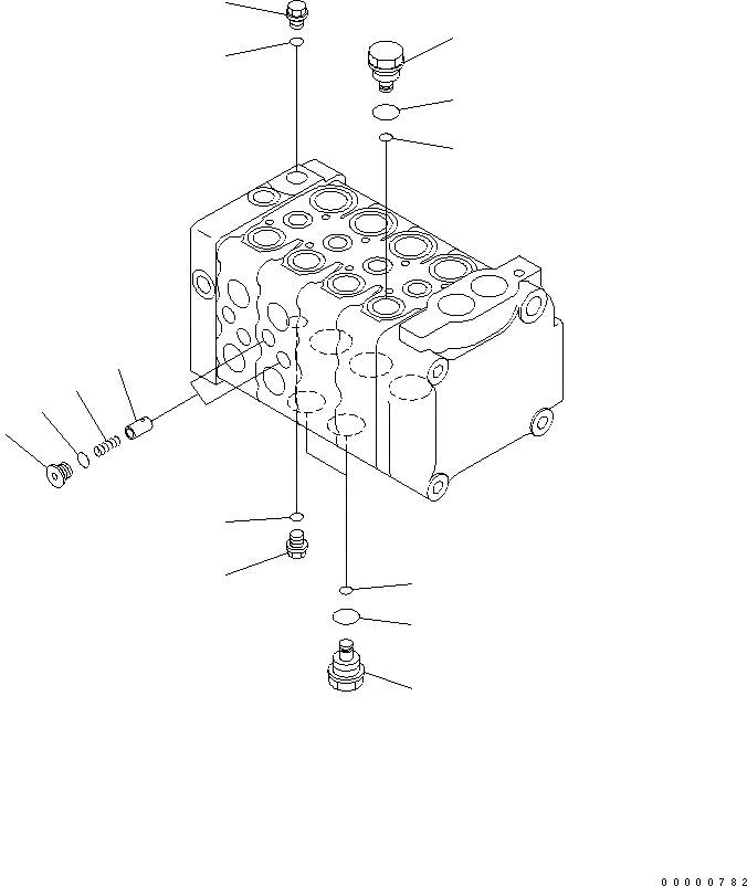 Схема запчастей Komatsu D41E-BB-6C - УПРАВЛЯЮЩ. КЛАПАН (4-Х СЕКЦИОНН.) (/7) (ДЛЯ РЫХЛИТЕЛЬ) ОСНОВН. КОМПОНЕНТЫ И РЕМКОМПЛЕКТЫ