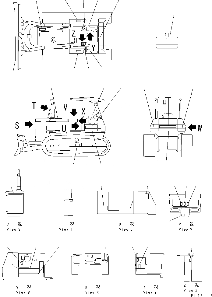 Схема запчастей Komatsu D41P-5A - МАРКИРОВКА (ЯПОН.) (ДЛЯ SHAKEN-BUHIN)(№-) МАРКИРОВКА¤ ИНСТРУМЕНТ И РЕМКОМПЛЕКТЫ