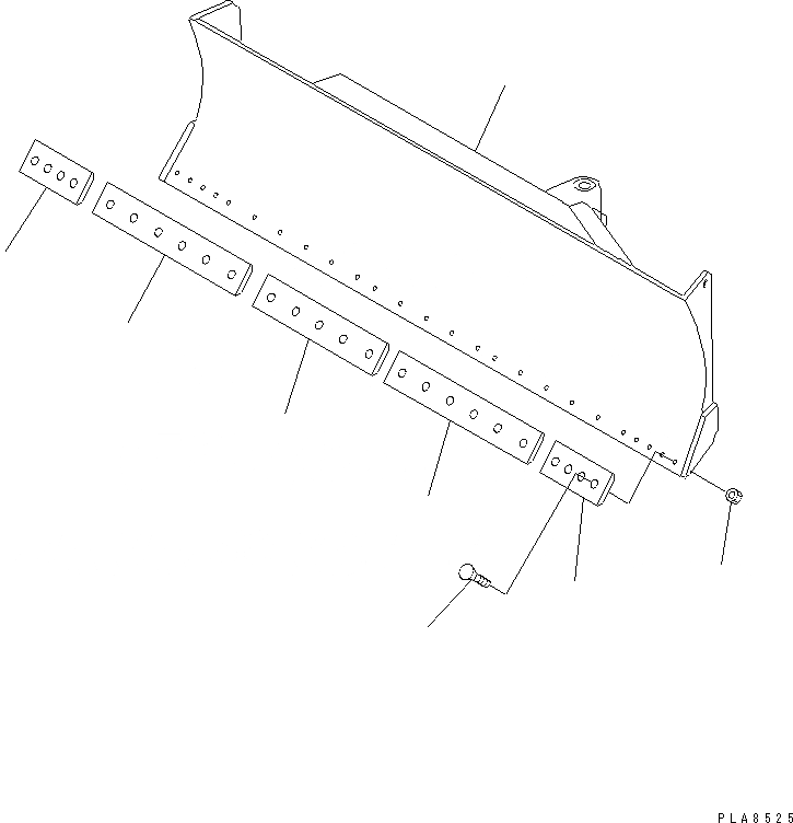 Схема запчастей Komatsu D41P-5A - ANGLE И МЕХАНИЧ. ANGLE НАКЛОНЯЕМ. ОТВАЛ КАТАЛОГИ ЗЧ