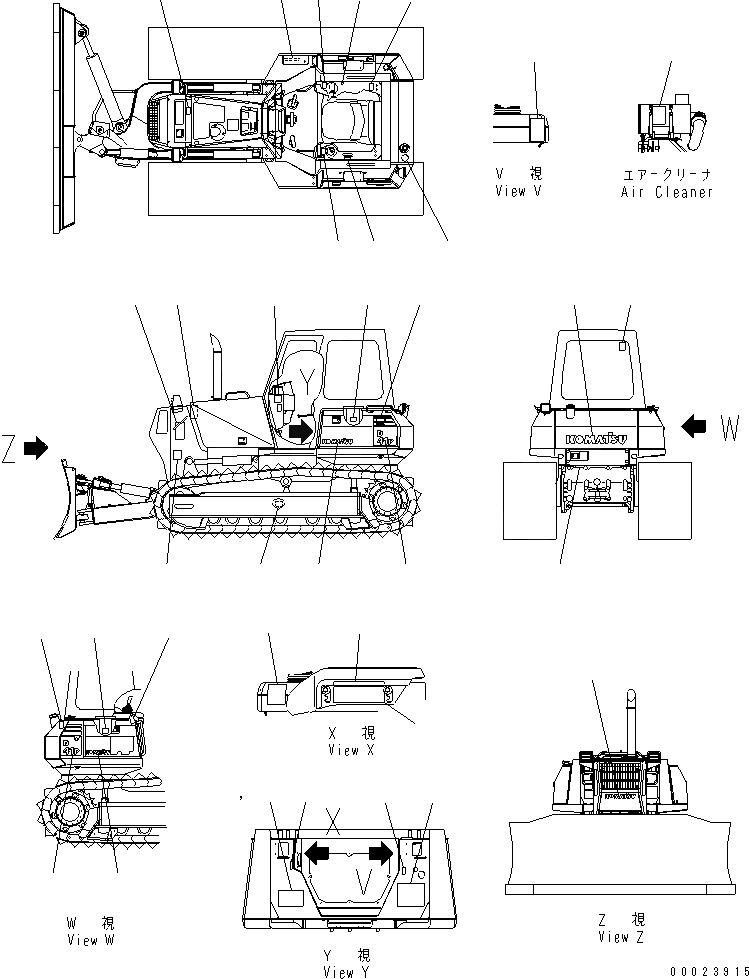 Схема запчастей Komatsu D41P-6K - МАРКИРОВКА (ПОРТУГАЛ.)(REGULATION OF ЕС DYNAMIC NOISE) МАРКИРОВКА