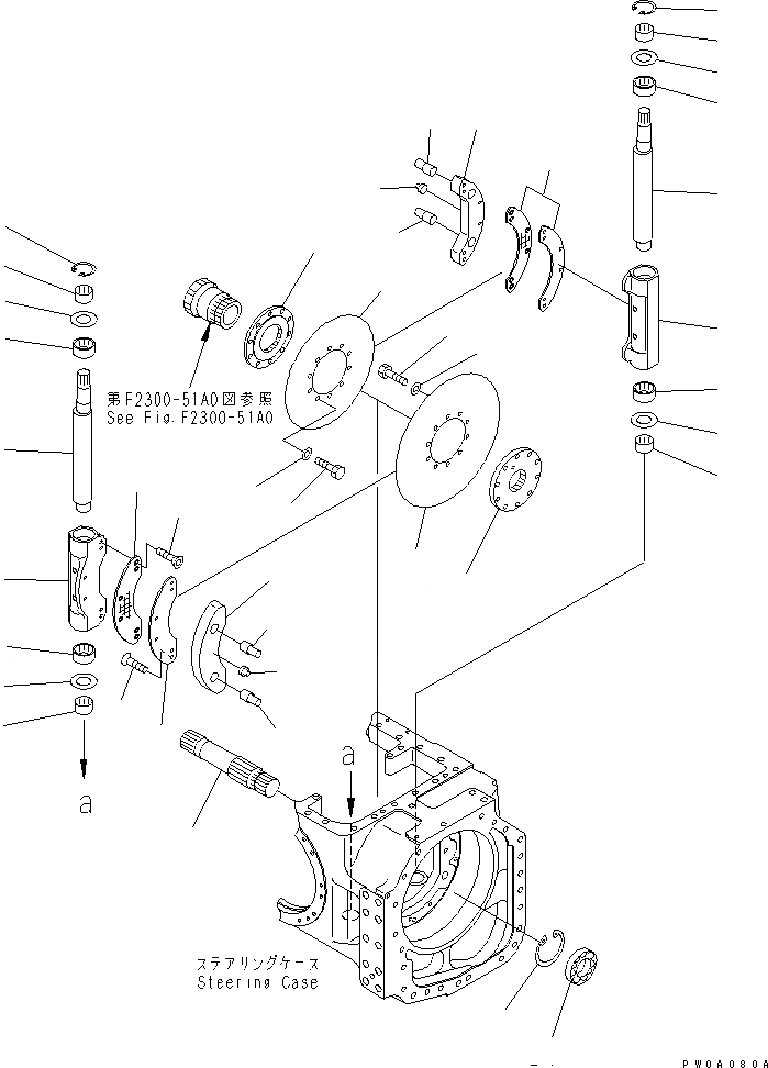Схема запчастей Komatsu D41PF-6K - СИЛОВАЯ ЛИНИЯ (МУФТА И ТОРМОЗ.) СИЛОВАЯ ПЕРЕДАЧА И КОНЕЧНАЯ ПЕРЕДАЧА