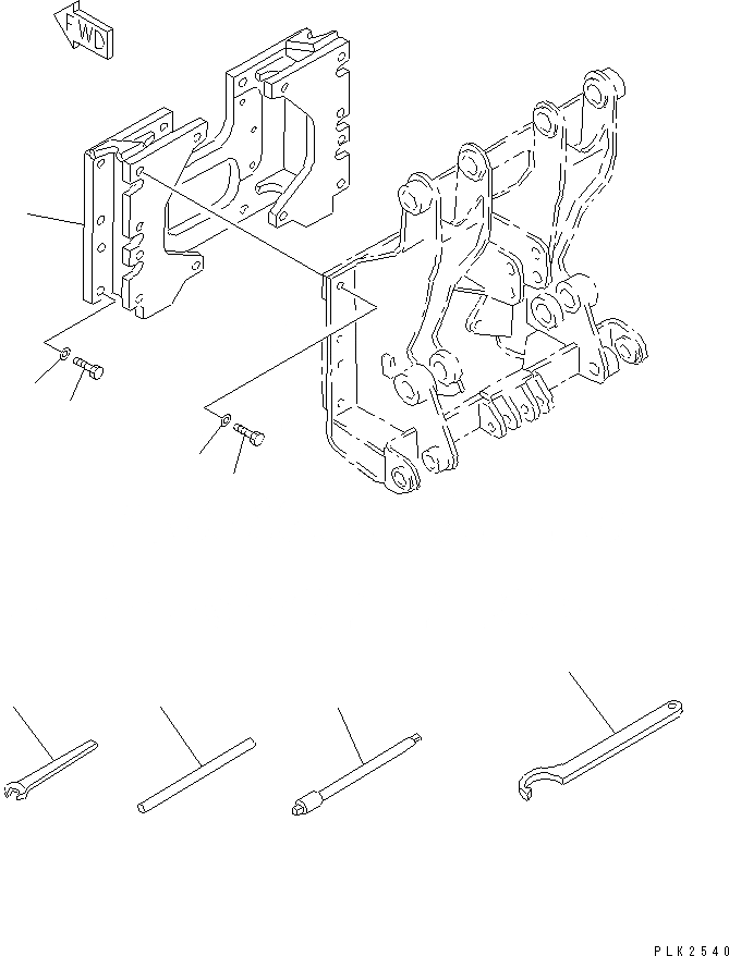 Схема запчастей Komatsu D41PF-6K - -POINT СЦЕПКА (/8) РАБОЧЕЕ ОБОРУДОВАНИЕ