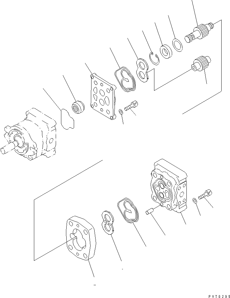 Схема запчастей Komatsu D41PF-6K - HYDRAURIC НАСОС (РУЛЕВ. УПРАВЛЕНИЕ) (/)(№9-) ОСНОВН. КОМПОНЕНТЫ И РЕМКОМПЛЕКТЫ