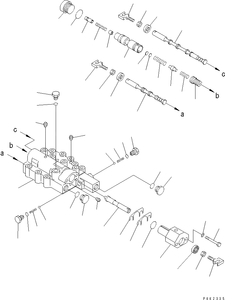 Схема запчастей Komatsu D41PF-6 - ТРАНСМИССИЯ (SHIFT КЛАПАН) (PF) СИЛОВАЯ ПЕРЕДАЧА И КОНЕЧНАЯ ПЕРЕДАЧА