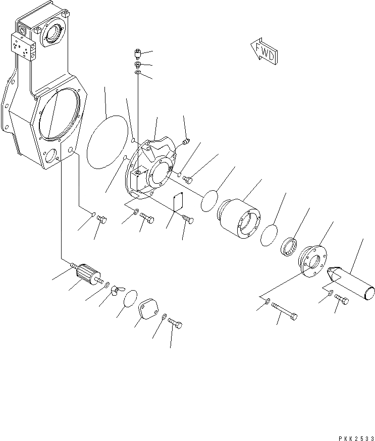 Схема запчастей Komatsu D41PF-6 - МЕХ-М ОТБОРА МОЩН-ТИ КОЖУХ РАБОЧЕЕ ОБОРУДОВАНИЕ