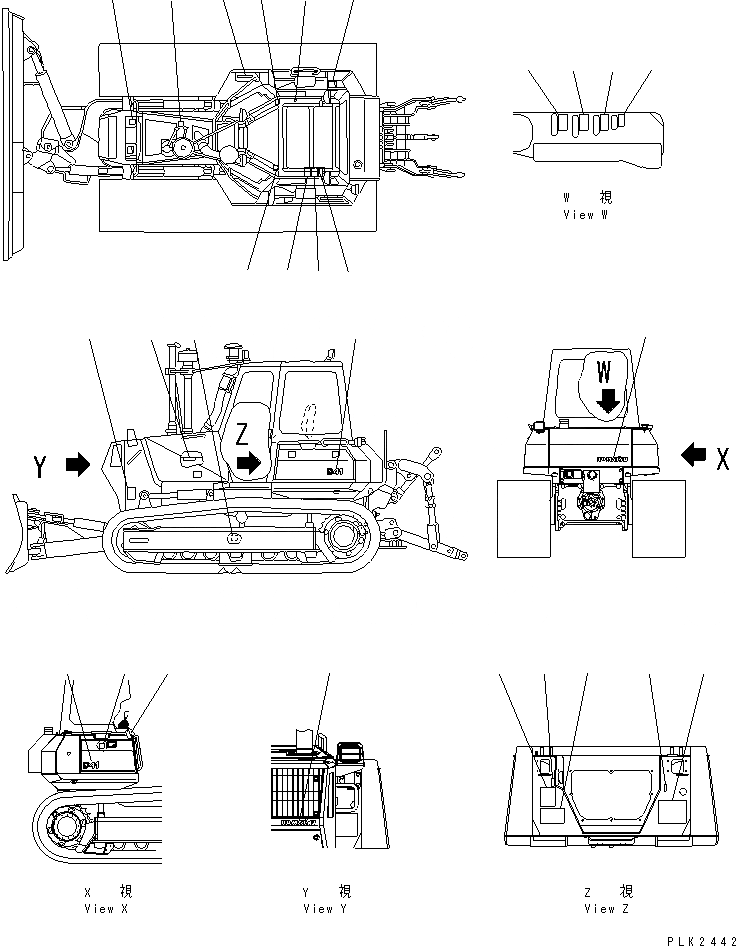 Схема запчастей Komatsu D41PF-6 - МАРКИРОВКА МАРКИРОВКА