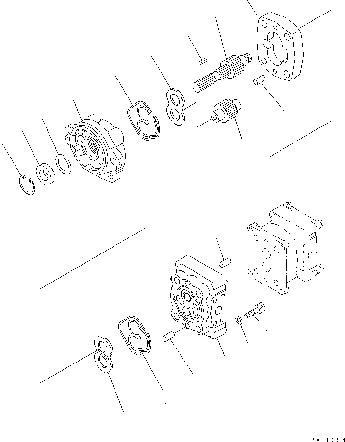 Схема запчастей Komatsu D41PF-6 - HYDRAURIC НАСОС (РУЛЕВ. УПРАВЛЕНИЕ) (/) ОСНОВН. КОМПОНЕНТЫ И РЕМКОМПЛЕКТЫ