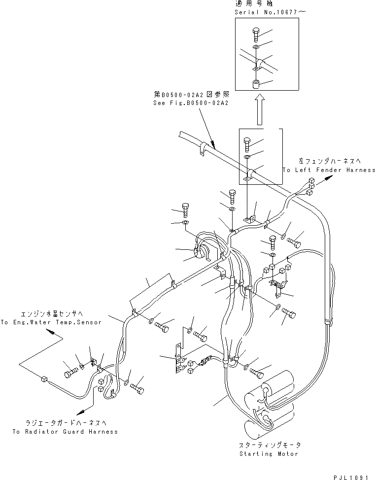 Схема запчастей Komatsu D475A-3 - Э/ПРОВОДКА ДВИГАТЕЛЯ (PREВЕНТИЛЯТОРIVE BITE) (/)(№-7) КОМПОНЕНТЫ ДВИГАТЕЛЯ