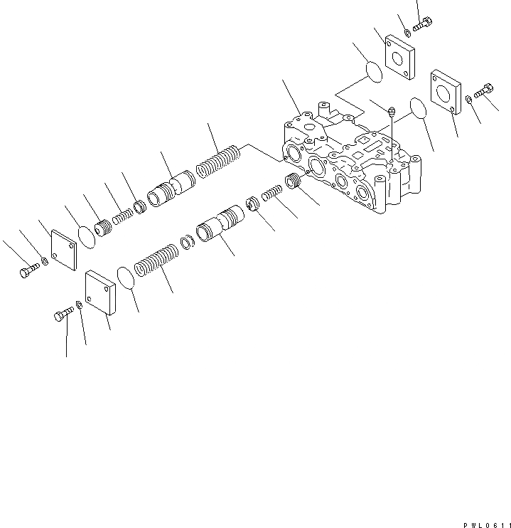 Схема запчастей Komatsu D475A-3 - ГИДРОТРАНСФОРМАТОР КЛАПАН (/) (УСИЛЕНН. Э/ПРОВОДКА)(№88-) СИЛОВАЯ ПЕРЕДАЧА И КОНЕЧНАЯ ПЕРЕДАЧА
