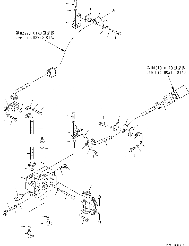 Схема запчастей Komatsu D475A-3 - ПЕРЕКОС. ОТВАЛА ЛИНИЯ (/) (ДЛЯ ОТВАЛА С ДВОЙН. ПЕРЕКОСОМ)(№-7) ГИДРАВЛИКА