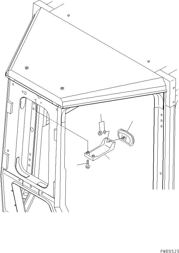 Схема запчастей Komatsu D475A-3 - ЗЕРКАЛО КАБИНА ОПЕРАТОРА И СИСТЕМА УПРАВЛЕНИЯ