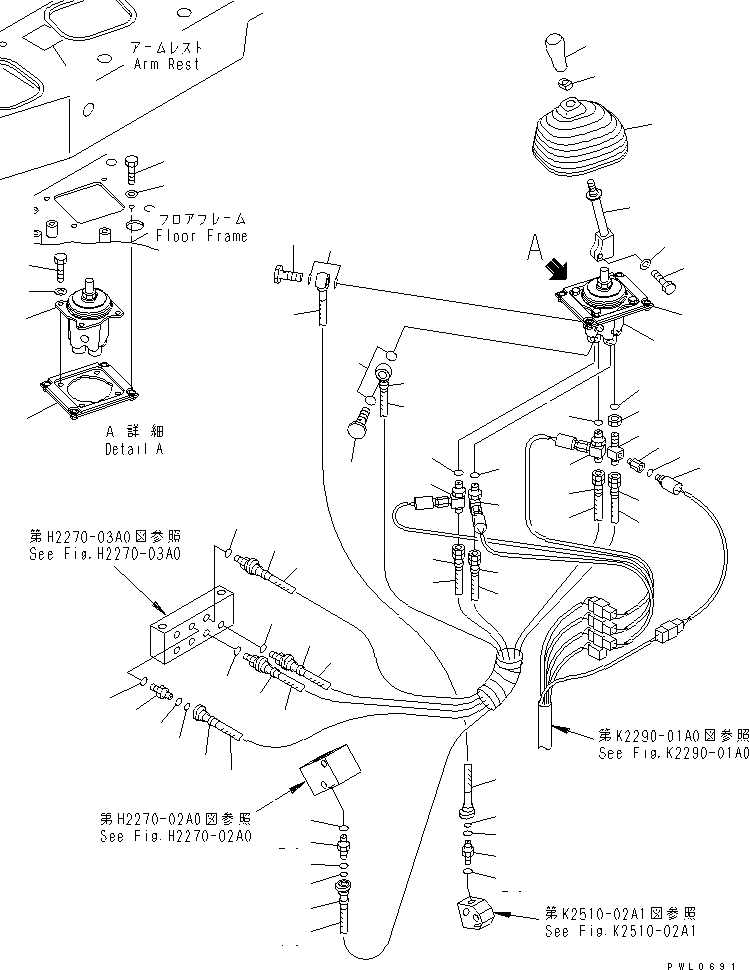 Схема запчастей Komatsu D475A-3 - УПРАВЛ-Е РЫХЛИТЕЛЕМ(№-7) КАБИНА ОПЕРАТОРА И СИСТЕМА УПРАВЛЕНИЯ