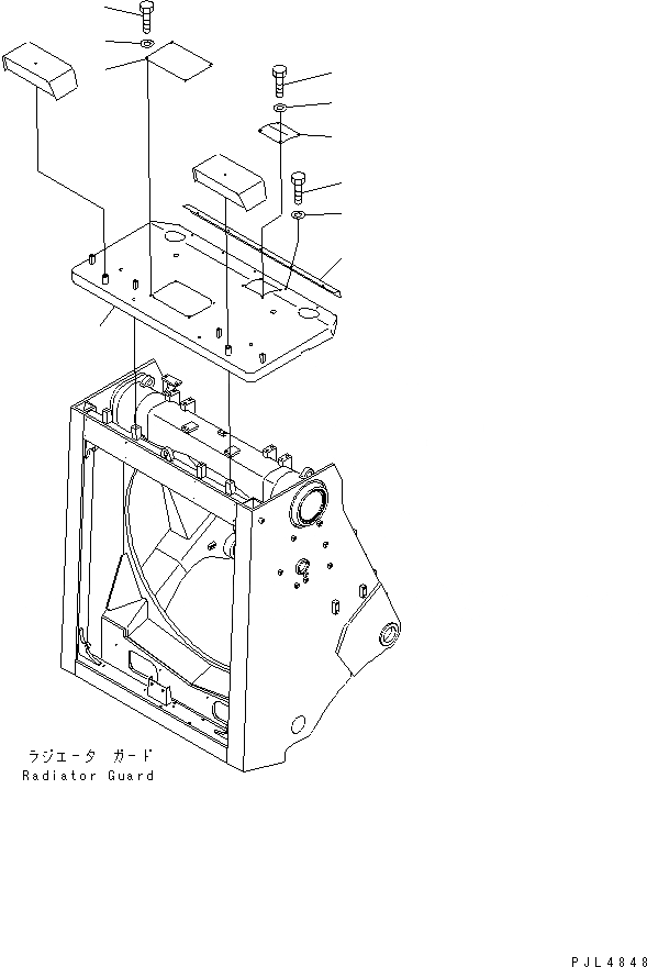 Схема запчастей Komatsu D475A-3 - РАДИАТОР COVER ЧАСТИ КОРПУСА