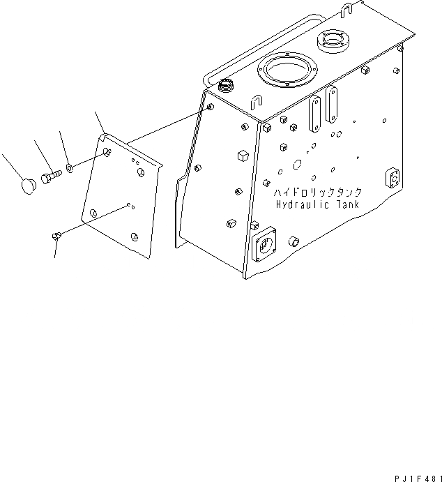 Схема запчастей Komatsu D475A-3 - ГИДР. БАК. COVER ЧАСТИ КОРПУСА