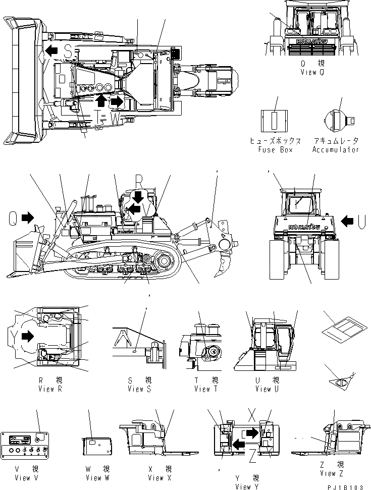 Схема запчастей Komatsu D475A-3 - МАРКИРОВКА (АНГЛ.)(№77-) МАРКИРОВКА