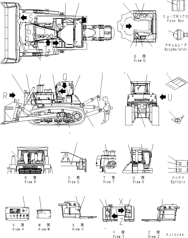 Схема запчастей Komatsu D475A-3 - МАРКИРОВКА (США)(№8-) МАРКИРОВКА